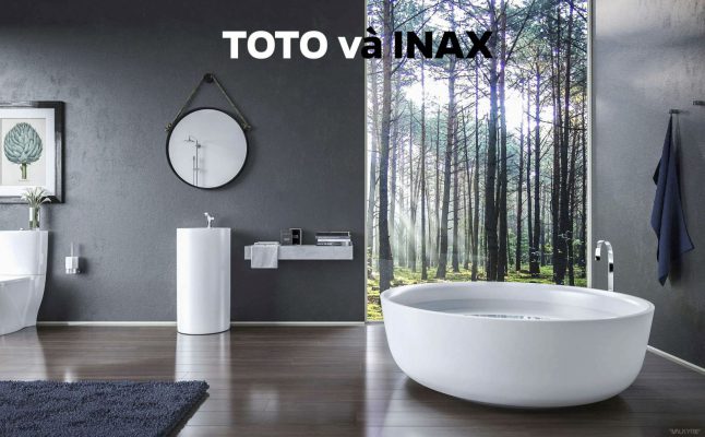 so sánh bồn cầu INAX và TOTO