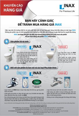 phân biệt bồn cầu INAX thật giả