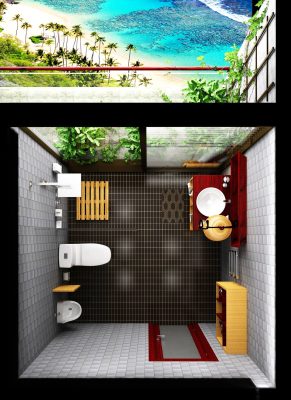 mẫu thiết kế nhà vệ sinh nhỏ