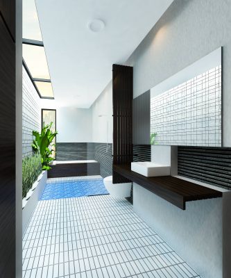 phòng tắm dài nhỏ hẹp