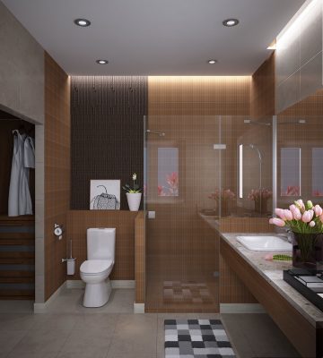 phòng tắm gỗ đẹp