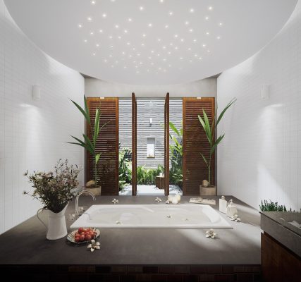 phòng tắm tối giản